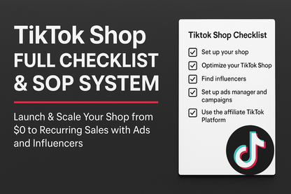 The TikTok Shop Full Checklist | Set Up, Ads, Marketing + Influencers